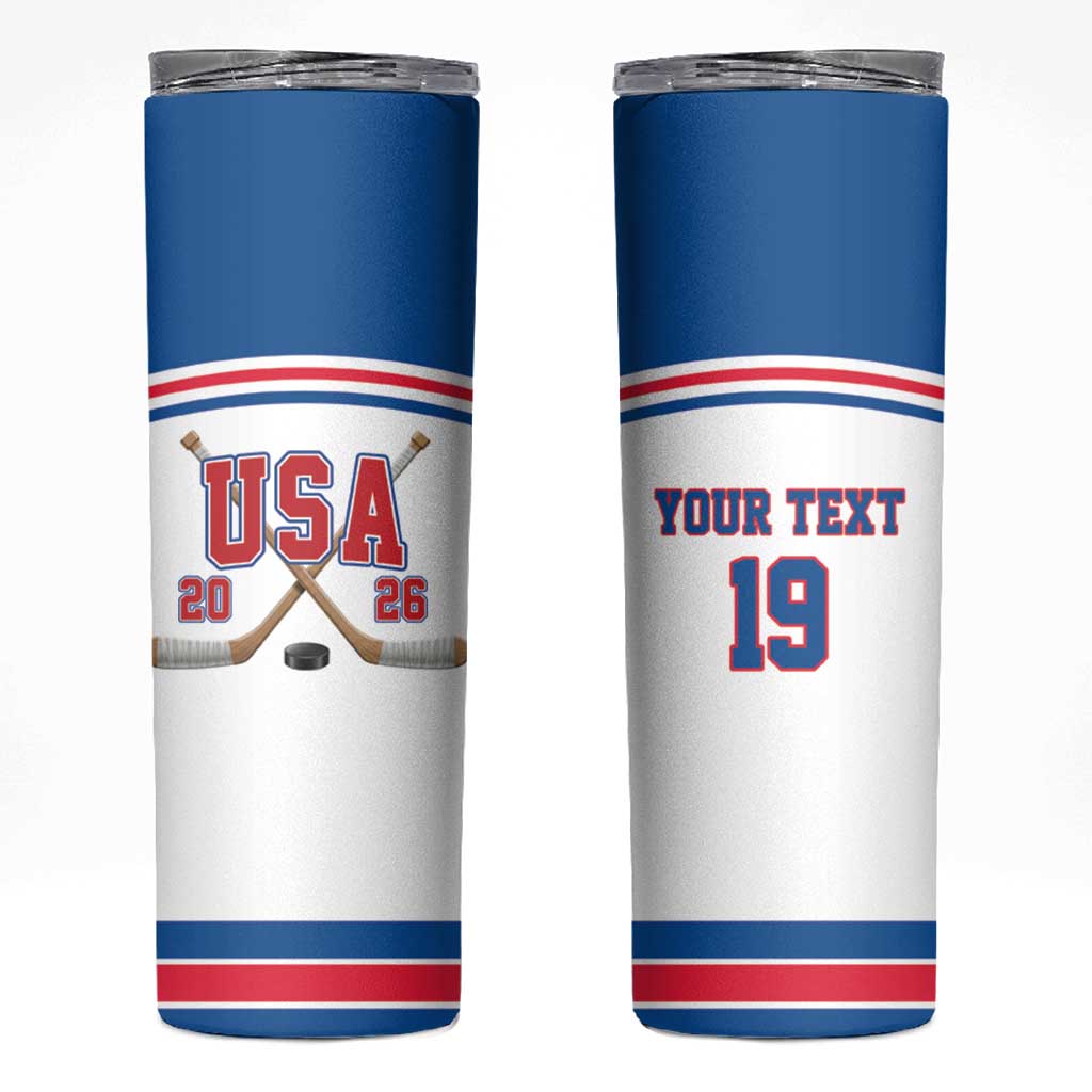 Custom USA Ice Hockey Skinny Tumbler Let’s Go Champions