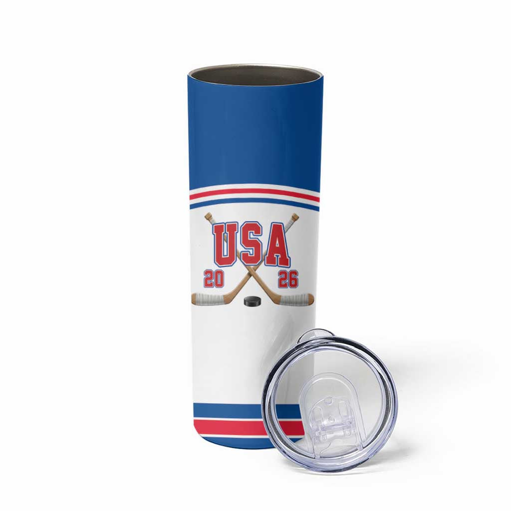 Custom USA Ice Hockey Skinny Tumbler Let’s Go Champions