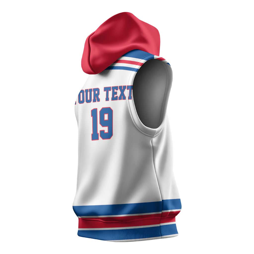 Custom USA Ice Hockey Sleeveless Hoodie Let’s Go Champions