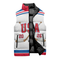 Custom USA Ice Hockey Sleeveless Puffer Jacket Let’s Go Champions