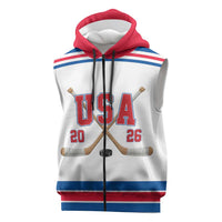 Custom USA Ice Hockey Sleeveless Zip Hoodie Let’s Go Champions