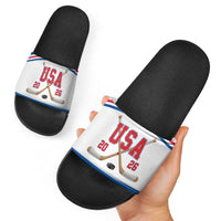 USA Ice Hockey Slide Sandals Let’s Go Champions