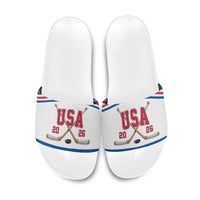 USA Ice Hockey Slide Sandals Let’s Go Champions