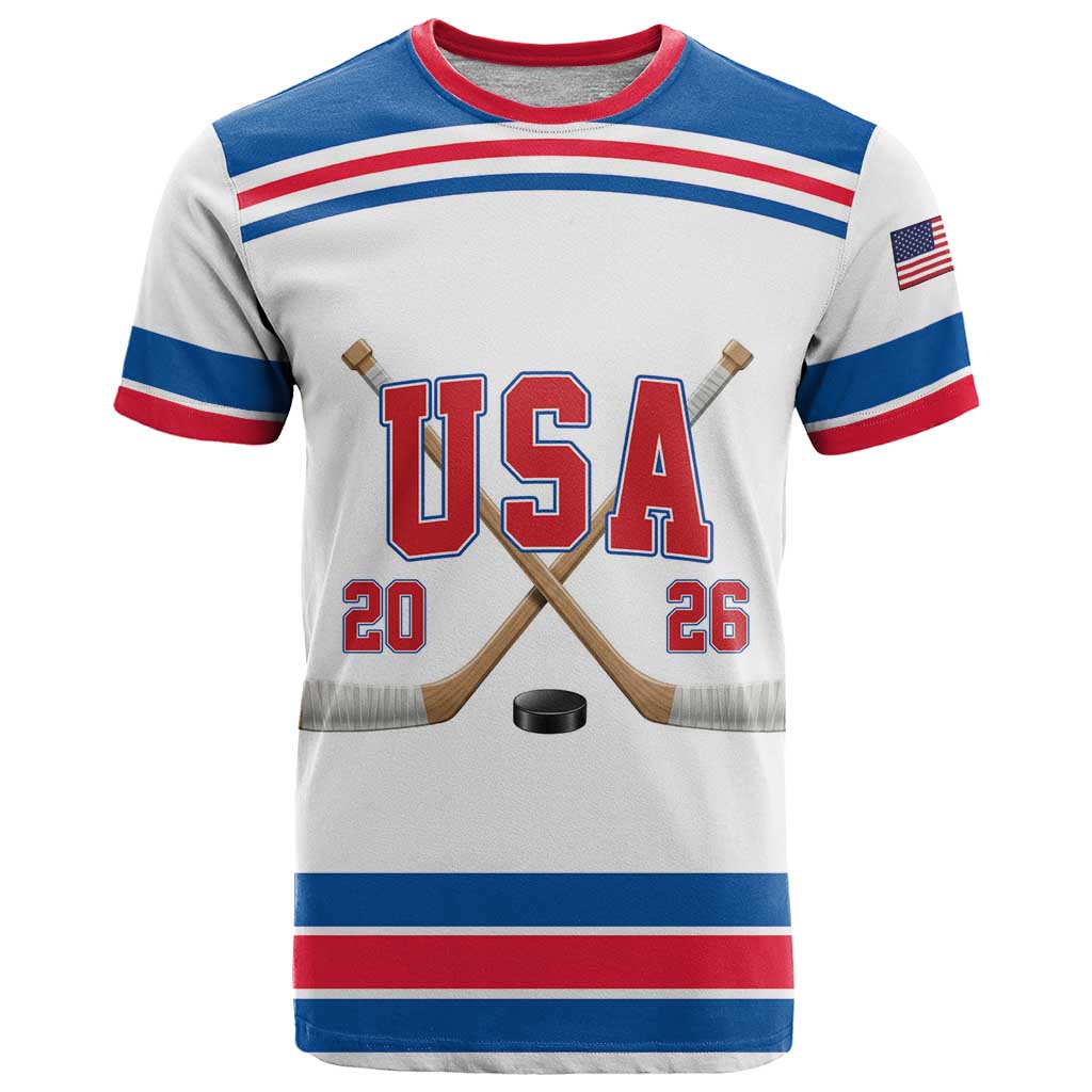 Custom USA Ice Hockey T Shirt Let’s Go Champions