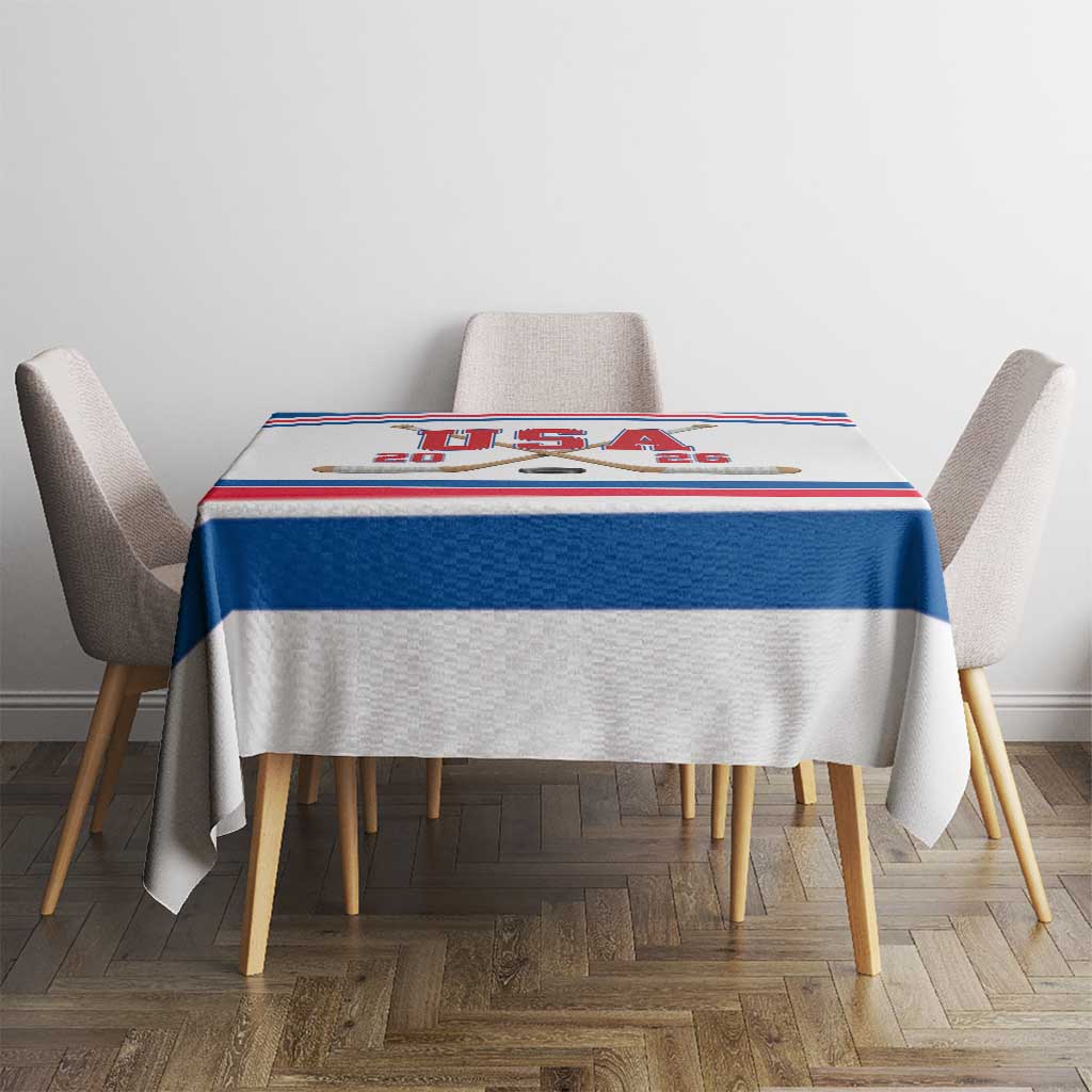 USA Ice Hockey Tablecloth Let’s Go Champions