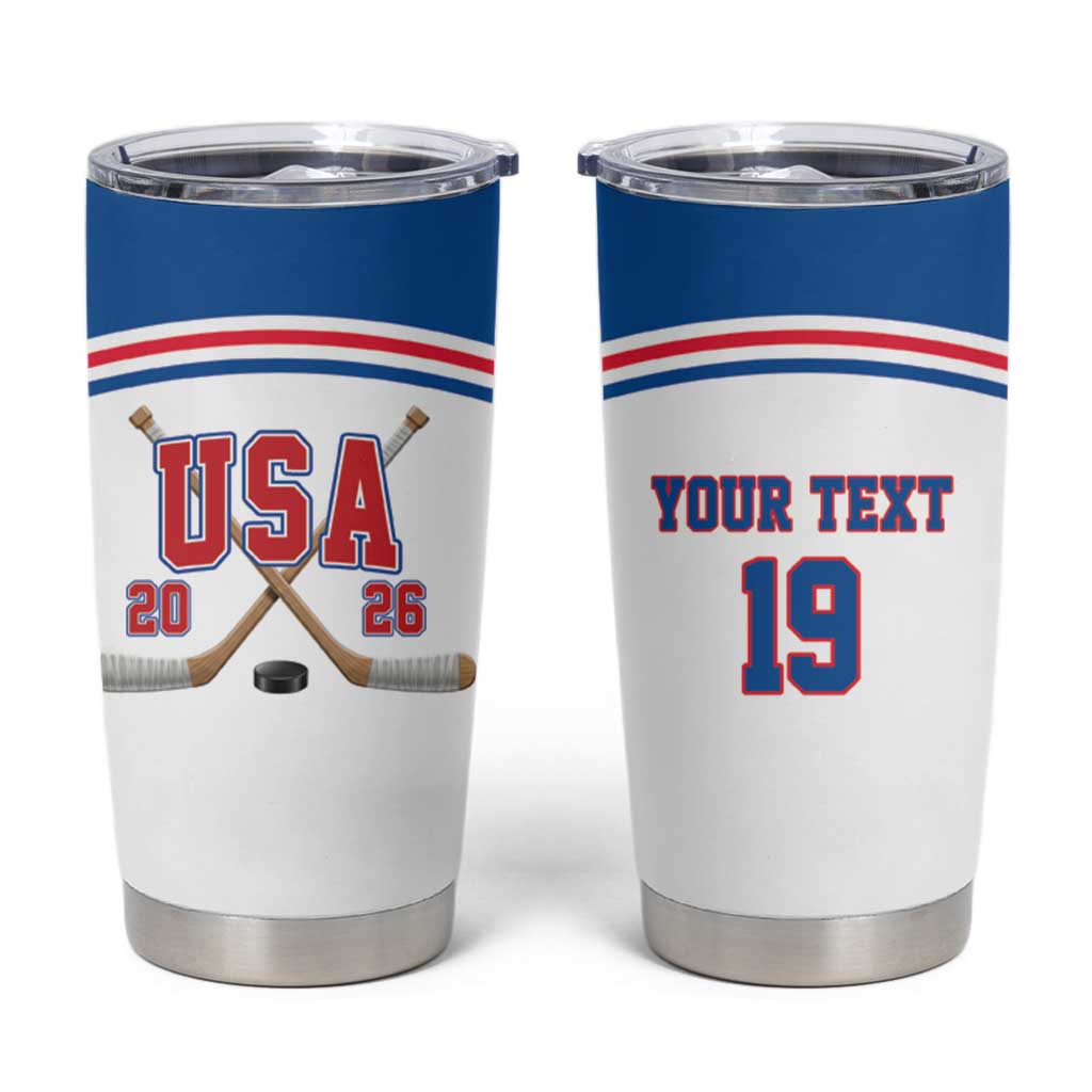 Custom USA Ice Hockey Tumbler Cup Let’s Go Champions