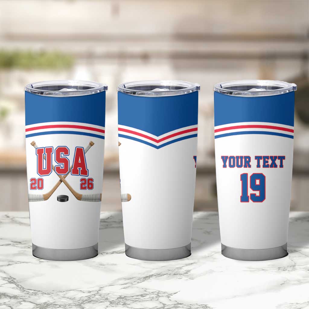 Custom USA Ice Hockey Tumbler Cup Let’s Go Champions
