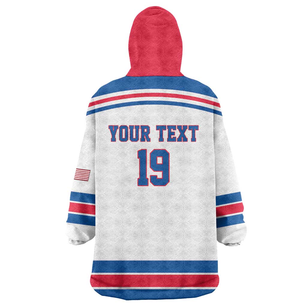Custom USA Ice Hockey Wearable Blanket Hoodie Let’s Go Champions