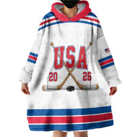 Custom USA Ice Hockey Wearable Blanket Hoodie Let’s Go Champions