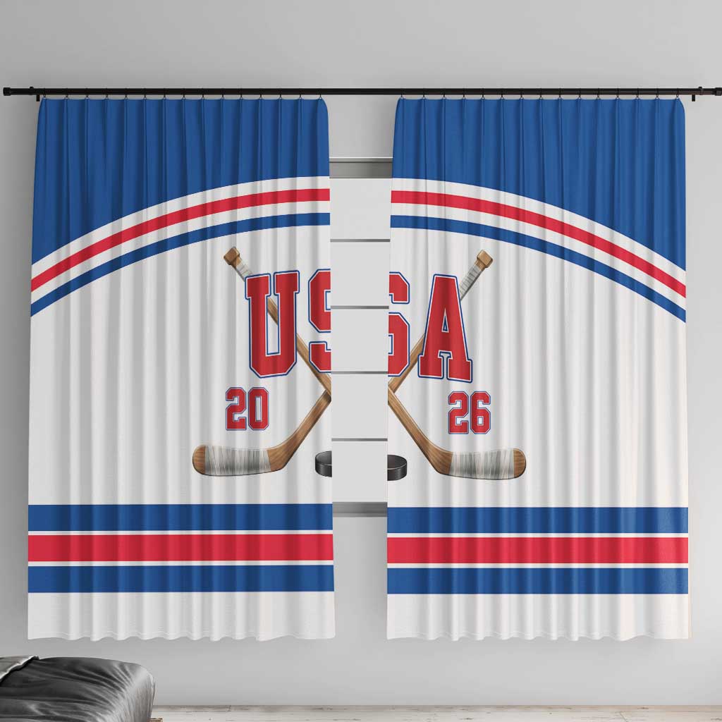USA Ice Hockey Window Curtain Let’s Go Champions