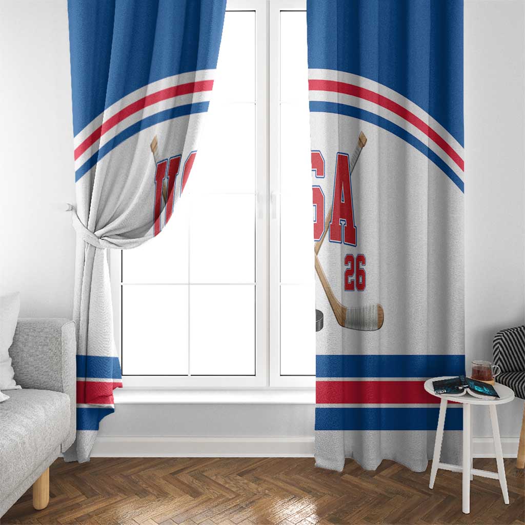 USA Ice Hockey Window Curtain Let’s Go Champions