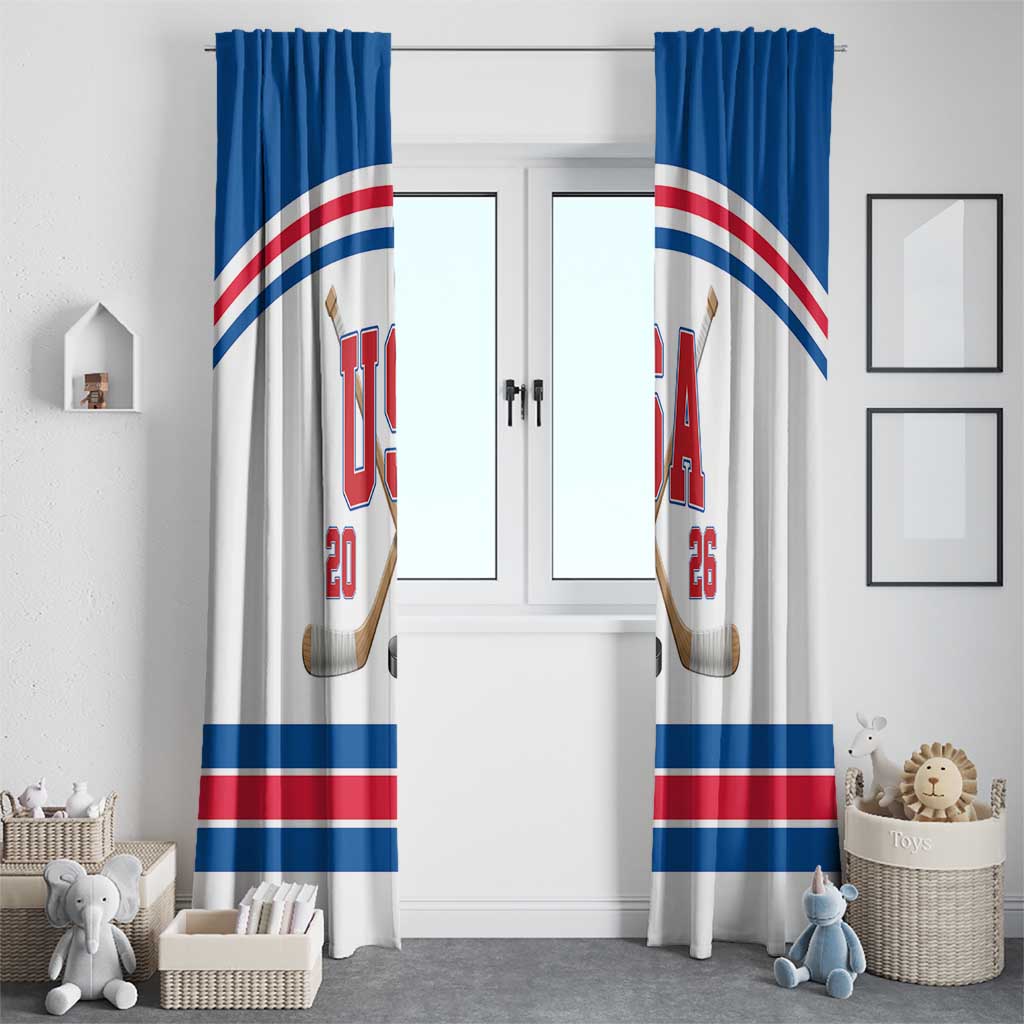 USA Ice Hockey Window Curtain Let’s Go Champions