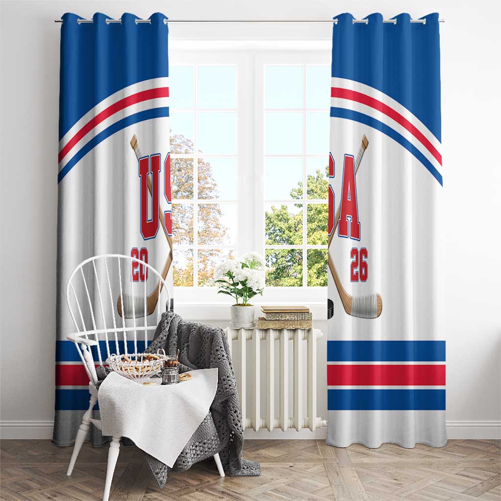USA Ice Hockey Window Curtain Let’s Go Champions