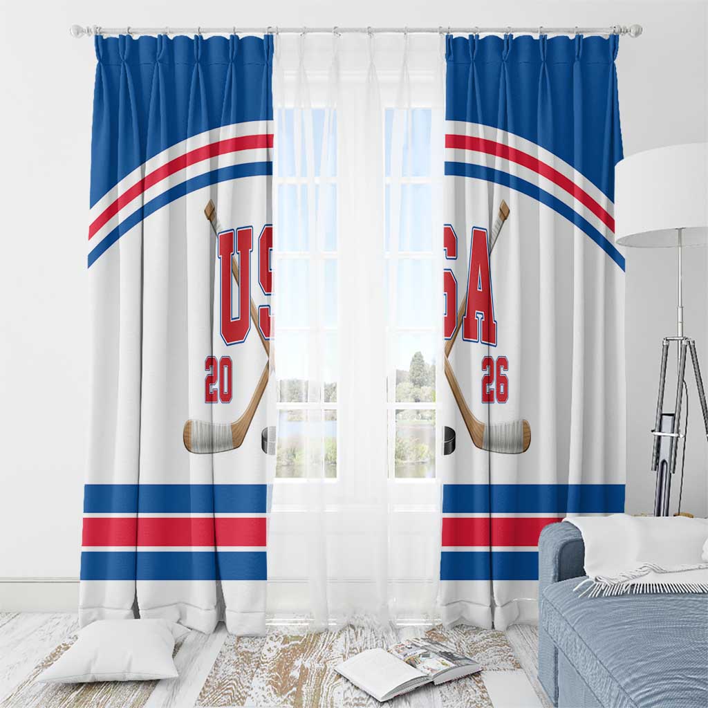 USA Ice Hockey Window Curtain Let’s Go Champions