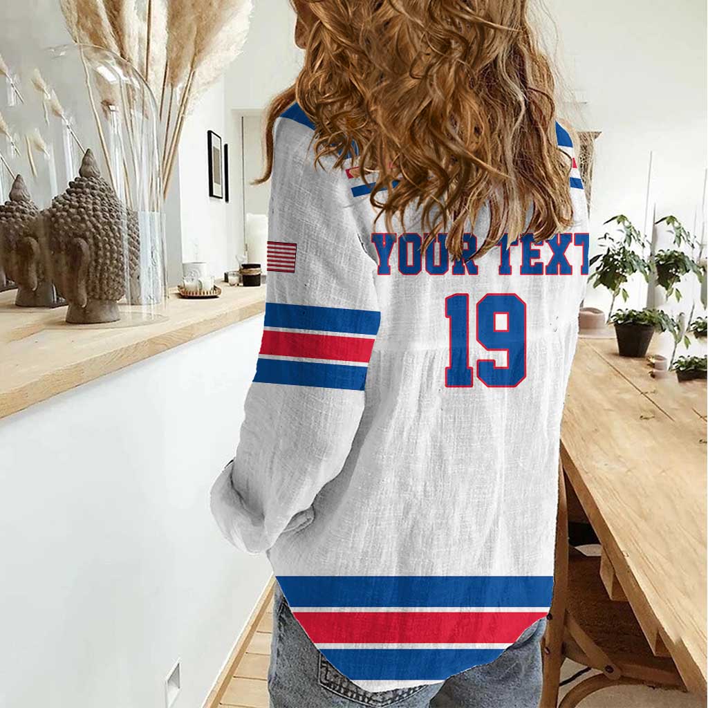 Custom USA Ice Hockey Women Casual Shirt Let’s Go Champions