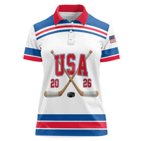 Custom USA Ice Hockey Women Polo Shirt Let’s Go Champions