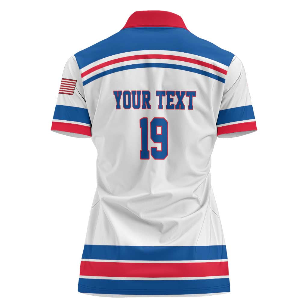 Custom USA Ice Hockey Women Polo Shirt Let’s Go Champions