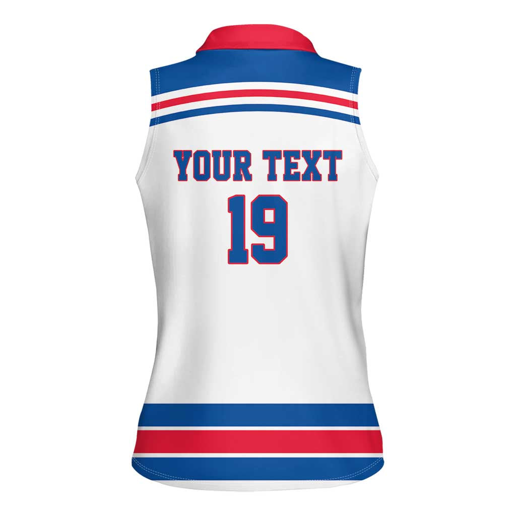 Custom USA Ice Hockey Women Sleeveless Polo Shirt Let’s Go Champions