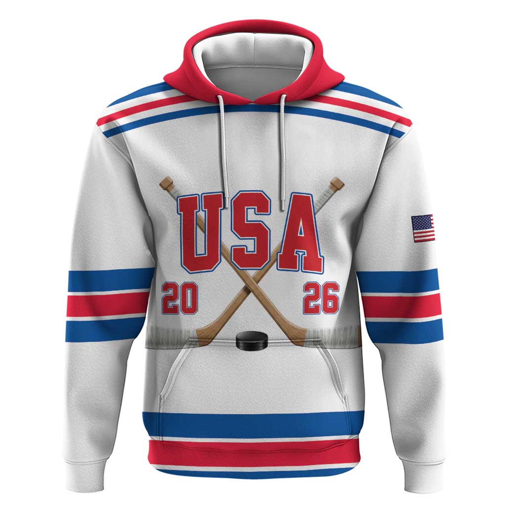 Custom USA Ice Hockey Zip Hoodie Let’s Go Champions
