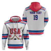 Custom USA Ice Hockey Zip Hoodie Let’s Go Champions