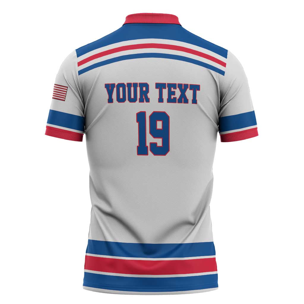 Custom USA Ice Hockey Zipper Polo Shirt Let’s Go Champions