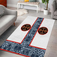 Cameroon Traditional Toghu Pattern Area Rug African Tribal Ndop Geometric Design
