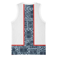 Cameroon Traditional Toghu Pattern Basketball Jersey African Tribal Ndop Geometric Design