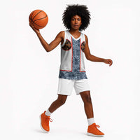Cameroon Traditional Toghu Pattern Basketball Jersey African Tribal Ndop Geometric Design