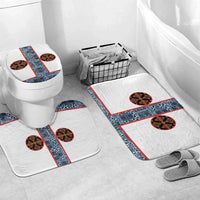 Cameroon Traditional Toghu Pattern Bathroom Set African Tribal Ndop Geometric Design