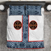 Cameroon Traditional Toghu Pattern Bedding Set African Tribal Ndop Geometric Design