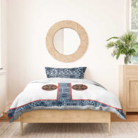 Cameroon Traditional Toghu Pattern Bedding Set African Tribal Ndop Geometric Design