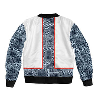 Cameroon Traditional Toghu Pattern Bomber Jacket African Tribal Ndop Geometric Design