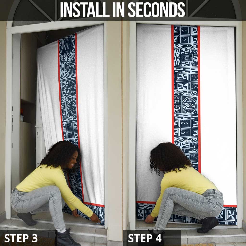 Cameroon Traditional Toghu Pattern Door Cover African Tribal Ndop Geometric Design