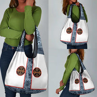 Cameroon Traditional Toghu Pattern Grocery Bag African Tribal Ndop Geometric Design