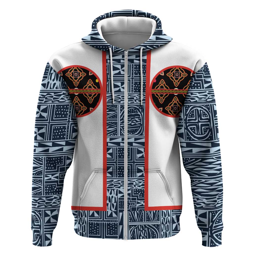Cameroon Traditional Toghu Pattern Hoodie African Tribal Ndop Geometric Design