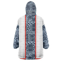 Cameroon Traditional Toghu Pattern Kid Wearable Blanket Hoodie African Tribal Ndop Geometric Design