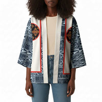Cameroon Traditional Toghu Pattern Kimono African Tribal Ndop Geometric Design