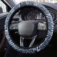 Cameroon Traditional Toghu Pattern Steering Wheel Cover African Tribal Ndop Geometric Design