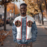 Cameroon Traditional Toghu Pattern Sweatshirt African Tribal Ndop Geometric Design