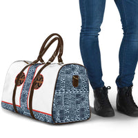 Cameroon Traditional Toghu Pattern Travel Bag African Tribal Ndop Geometric Design