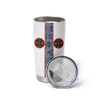 Cameroon Traditional Toghu Pattern Tumbler Cup African Tribal Ndop Geometric Design