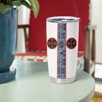 Cameroon Traditional Toghu Pattern Tumbler Cup African Tribal Ndop Geometric Design
