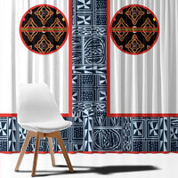 Cameroon Traditional Toghu Pattern Window Curtain African Tribal Ndop Geometric Design