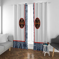 Cameroon Traditional Toghu Pattern Window Curtain African Tribal Ndop Geometric Design