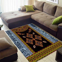 Cameroon Bamileke Toghu Pattern Area Rug Bamenda Royal Cultural Design