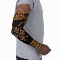 Cameroon Bamileke Toghu Pattern Arm Sleeves Bamenda Royal Cultural Design