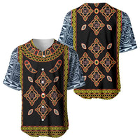 Cameroon Bamileke Toghu Pattern Baseball Jersey Bamenda Royal Cultural Design