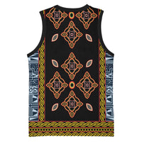 Cameroon Bamileke Toghu Pattern Basketball Jersey Bamenda Royal Cultural Design