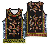 Cameroon Bamileke Toghu Pattern Basketball Jersey Bamenda Royal Cultural Design
