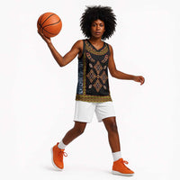 Cameroon Bamileke Toghu Pattern Basketball Jersey Bamenda Royal Cultural Design
